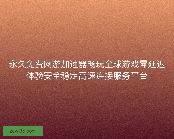 永久免费网游加速器畅玩全球游戏零延迟体验安全稳定高速连接服务平台